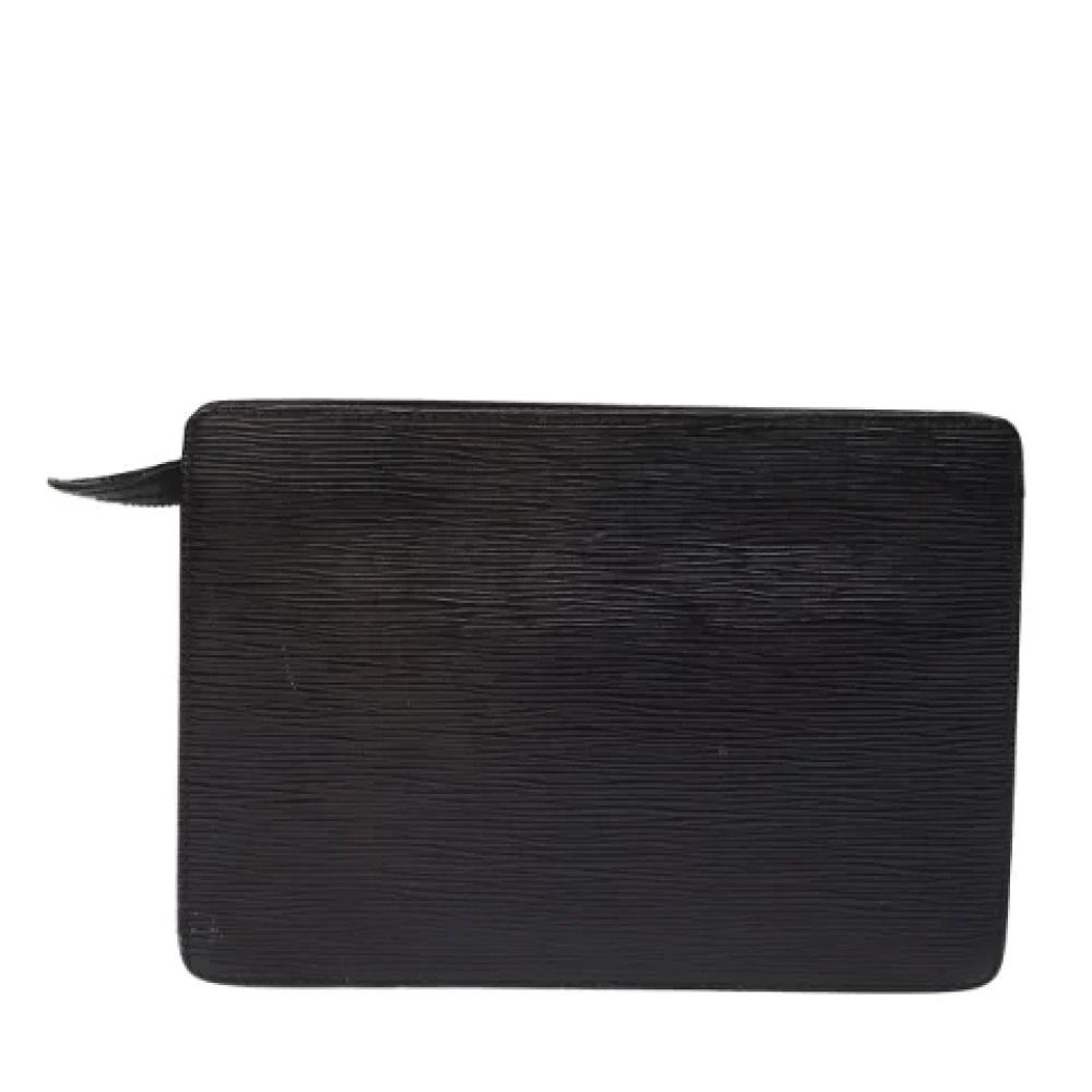 Louis Vuitton Vintage Pre-owned Leather clutches Black Dames