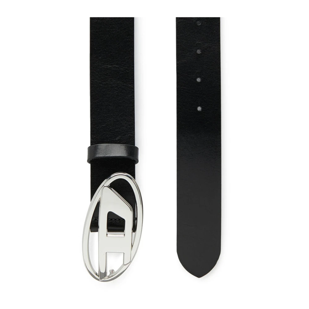 Diesel Zwarte Leren Riem B-1Dr W Black Unisex
