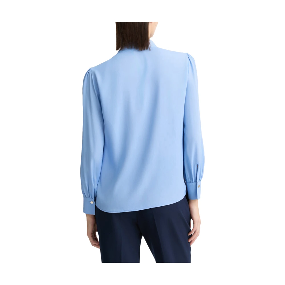 Liu Jo Elegante Turquoise Overhemd met Klassieke Kraag Blue Dames