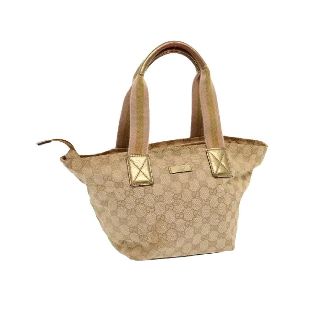 Gucci Vintage Pre-owned Canvas handbags Beige Dames