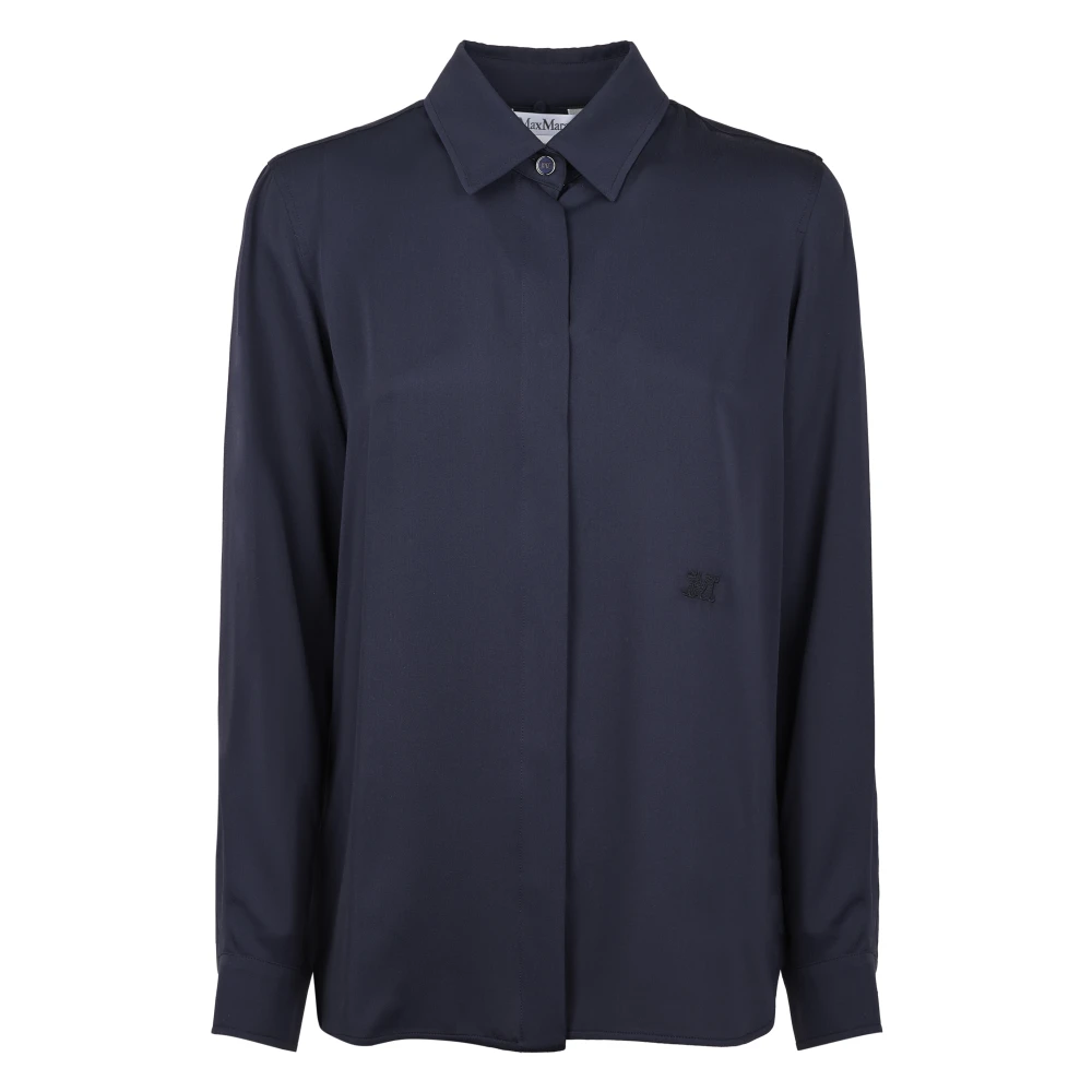 Max Mara Women's Blue Camicia - Shirts - M - Blouses & Shirts