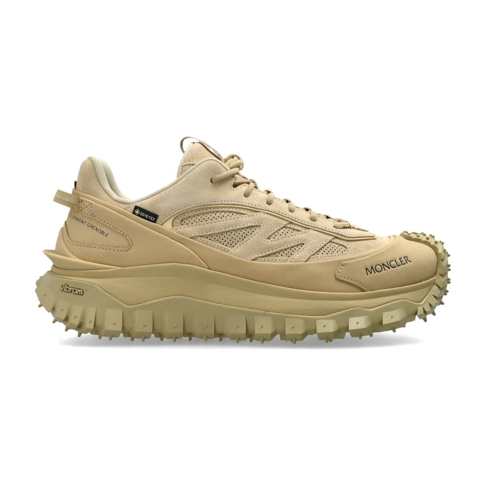 Moncler Beige Calf Leather Bos Taurus Athletic Sneakers - EU42/US9 - Image 3