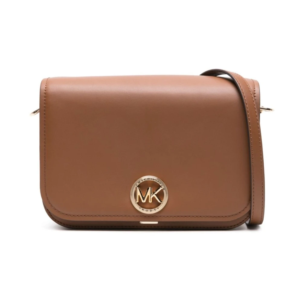 Michael Kors Bruine leren schoudertas Brown Dames