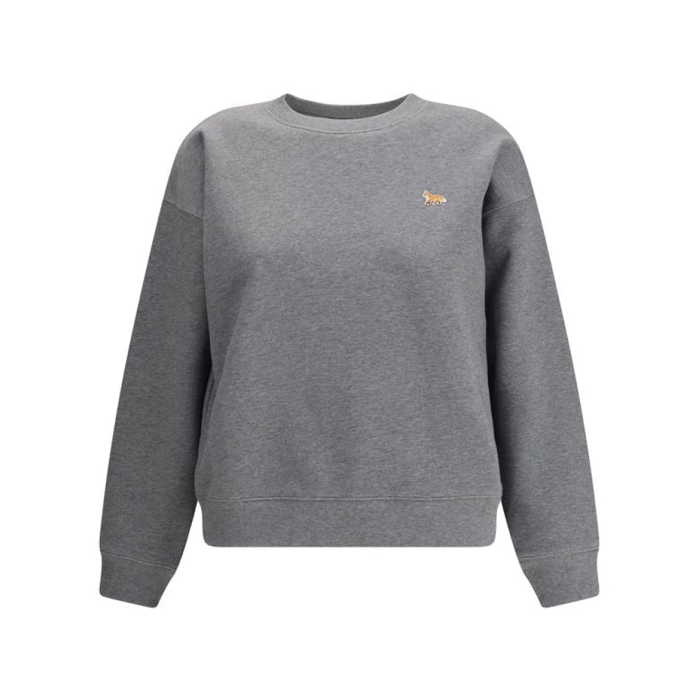 Maison Kitsuné Women's Gray Sweatshirts, M, Baby Fox Comfort Sweatshirt