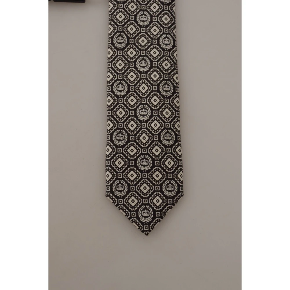 Dolce & Gabbana Zijden Stropdas voor Heren Stijlvol en Elegant Black Heren