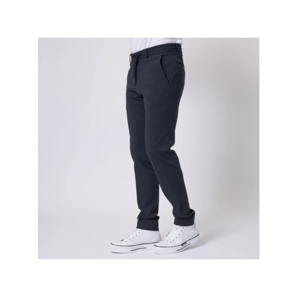 Karl Lagerfeld Donkerblauwe broek met koord Blue Heren
