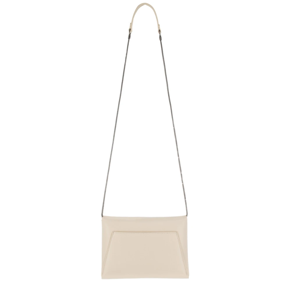 BRUNELLO CUCINELLI Leren Envelop Clutch met Sieradenband Beige Dames