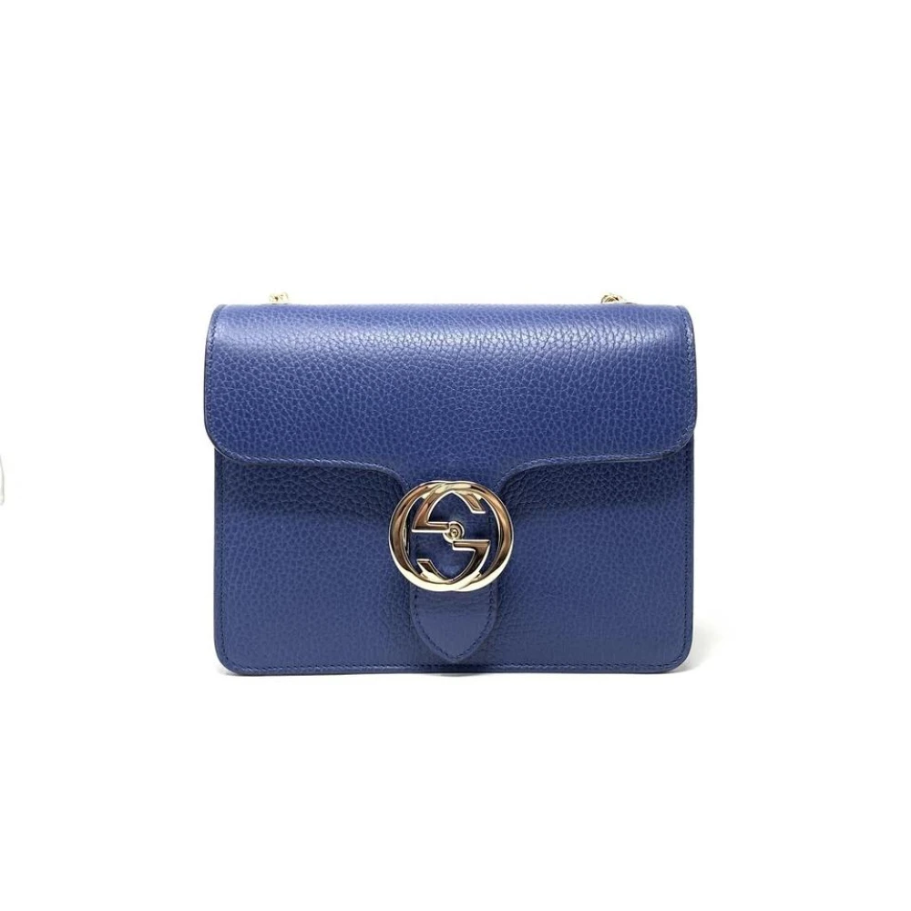 Gucci Kleine Interlocking Crossbody Bag Blue Dames