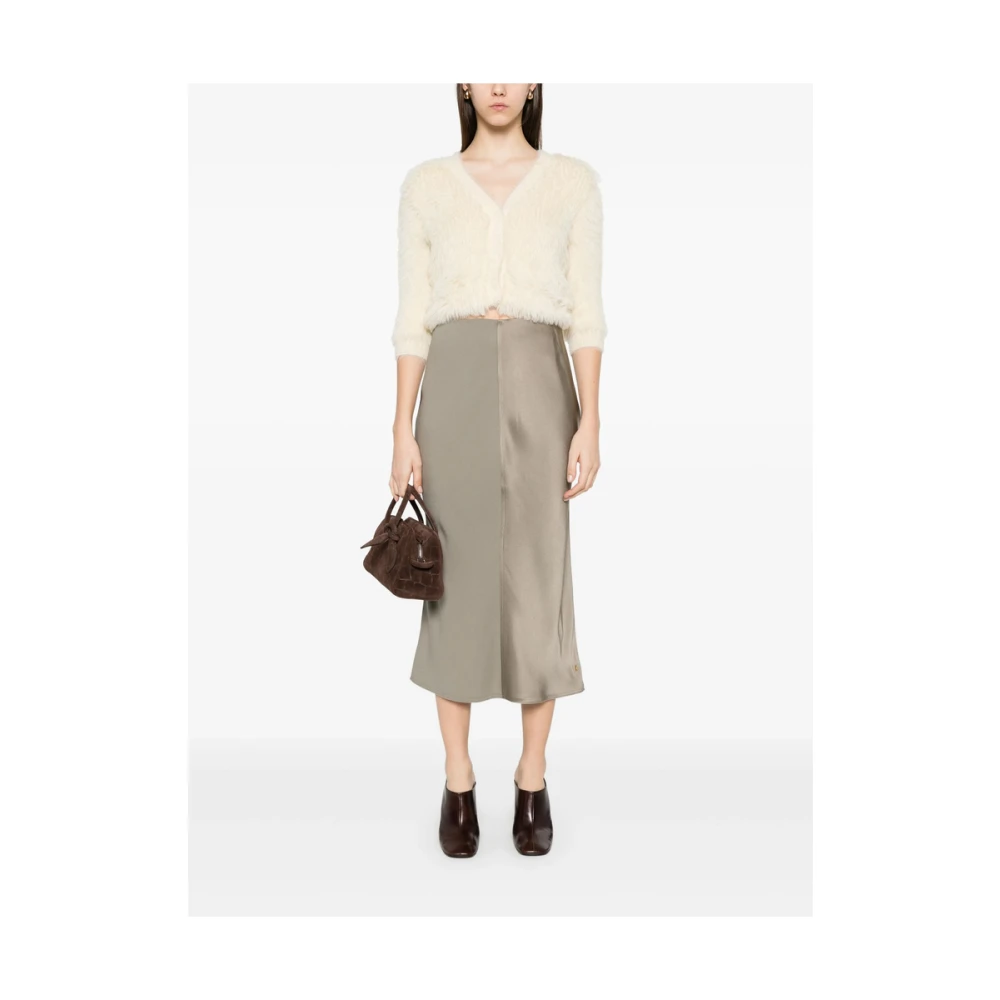 Ami Paris Grijze Rok met Zijrits Gray Dames