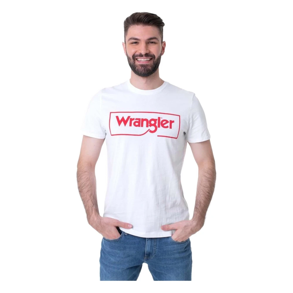 Wrangler Frame Logo T-shirt White Heren