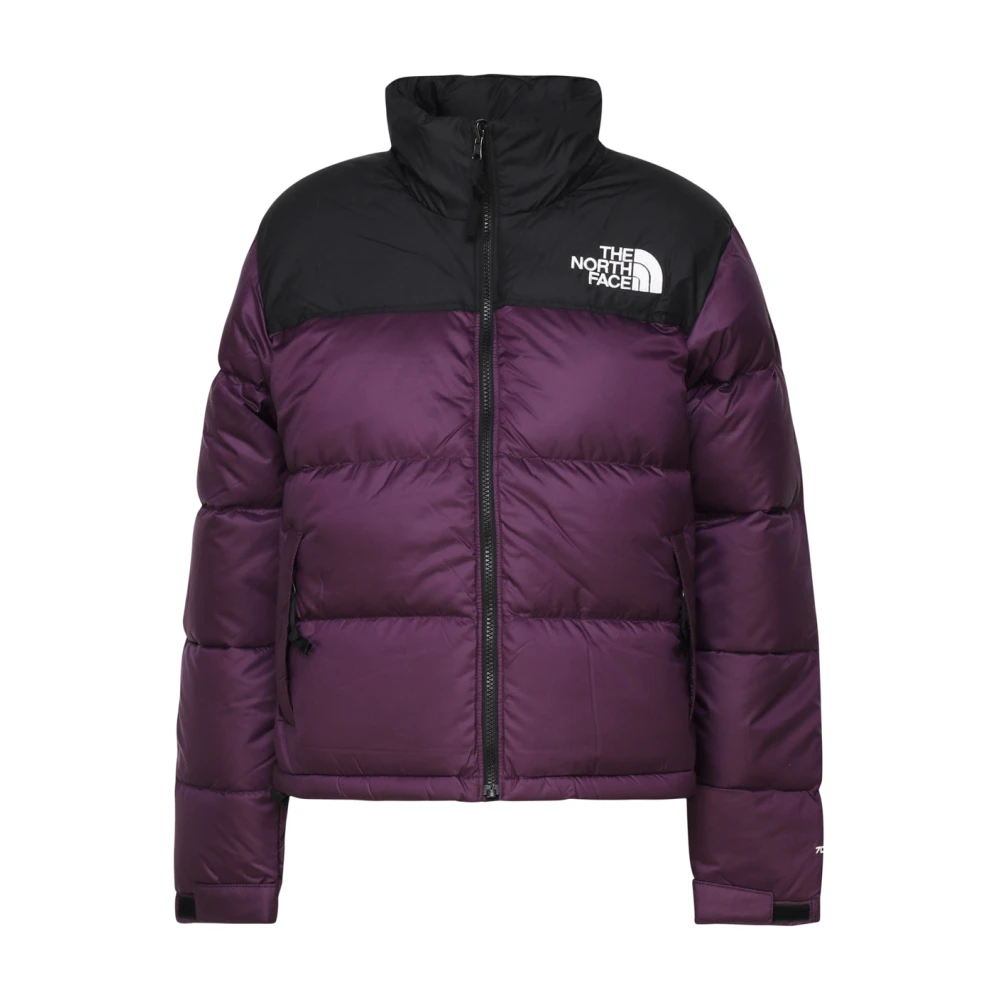 The North Face Zwarte Bessen Ganzendons Vierkante Jas Purple Dames