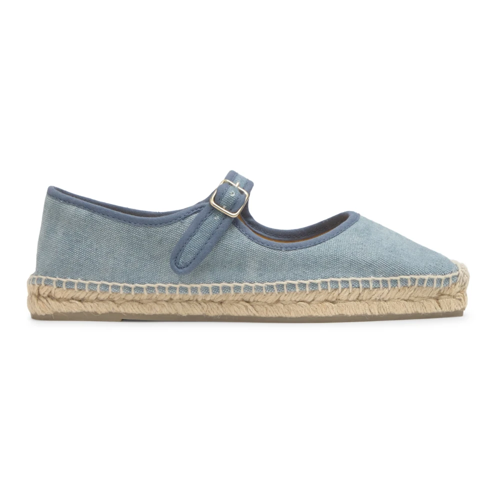 Castañer Women's Blue Espadrilles, 6 Uk, Padua Mary-Jane Flat Espadrille