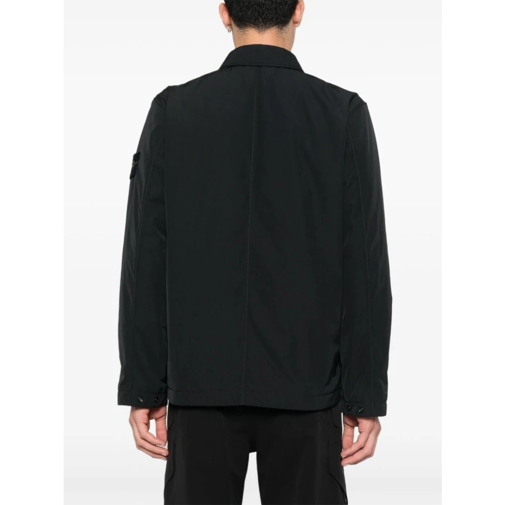 Stone Island Stijlvolle Parka Jas voor Mannen Black Heren