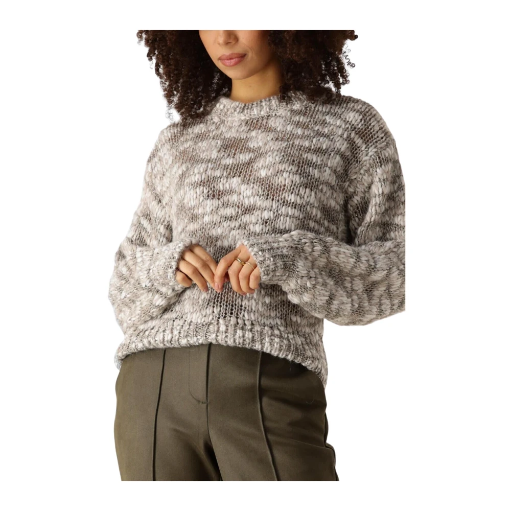Nukus Taupe Pullover Trui voor Dames Multicolor Dames