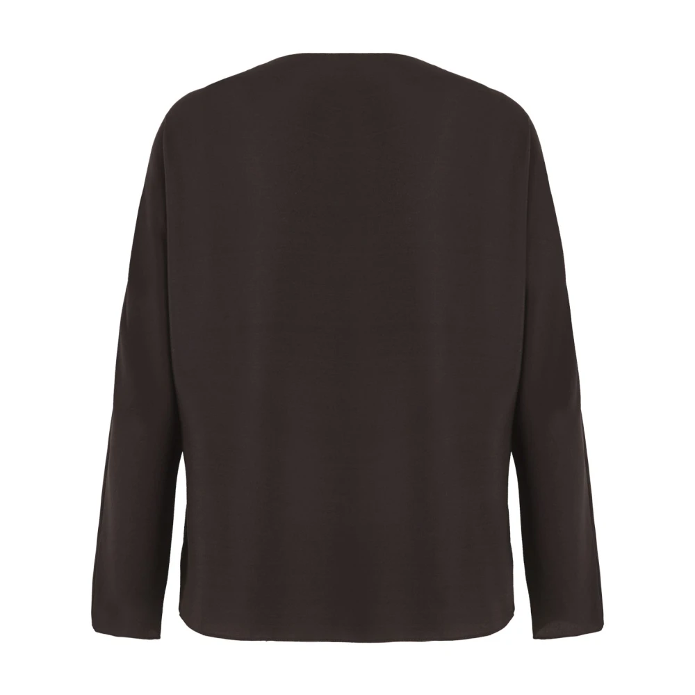 Cortana Zijden Kruisblouse Grafiet Black Dames
