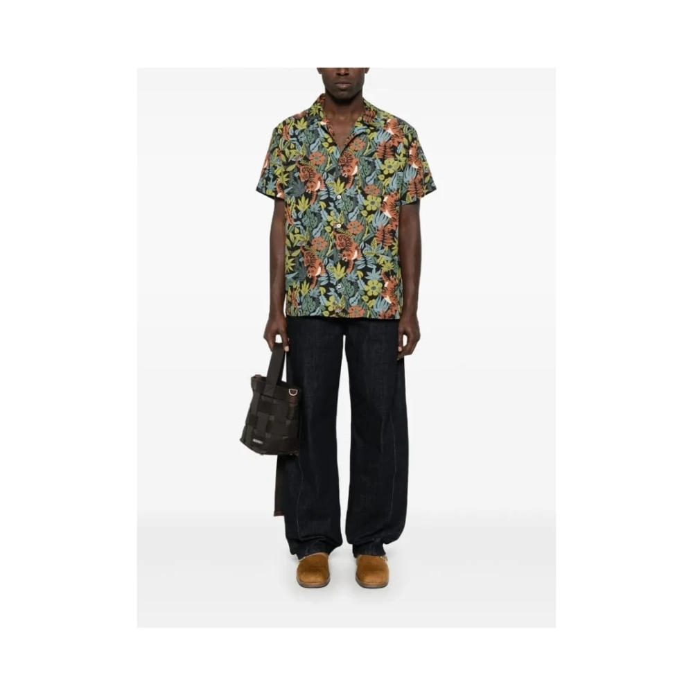 A.p.c. Multicolor Half Mouw Linnen Shirt Multicolor Heren