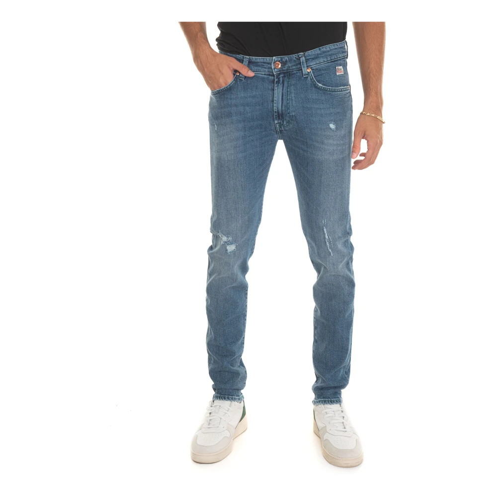 Roy Roger's 517 Special MAN 5 Pocket Jeans met Uitsparingen Blue Heren