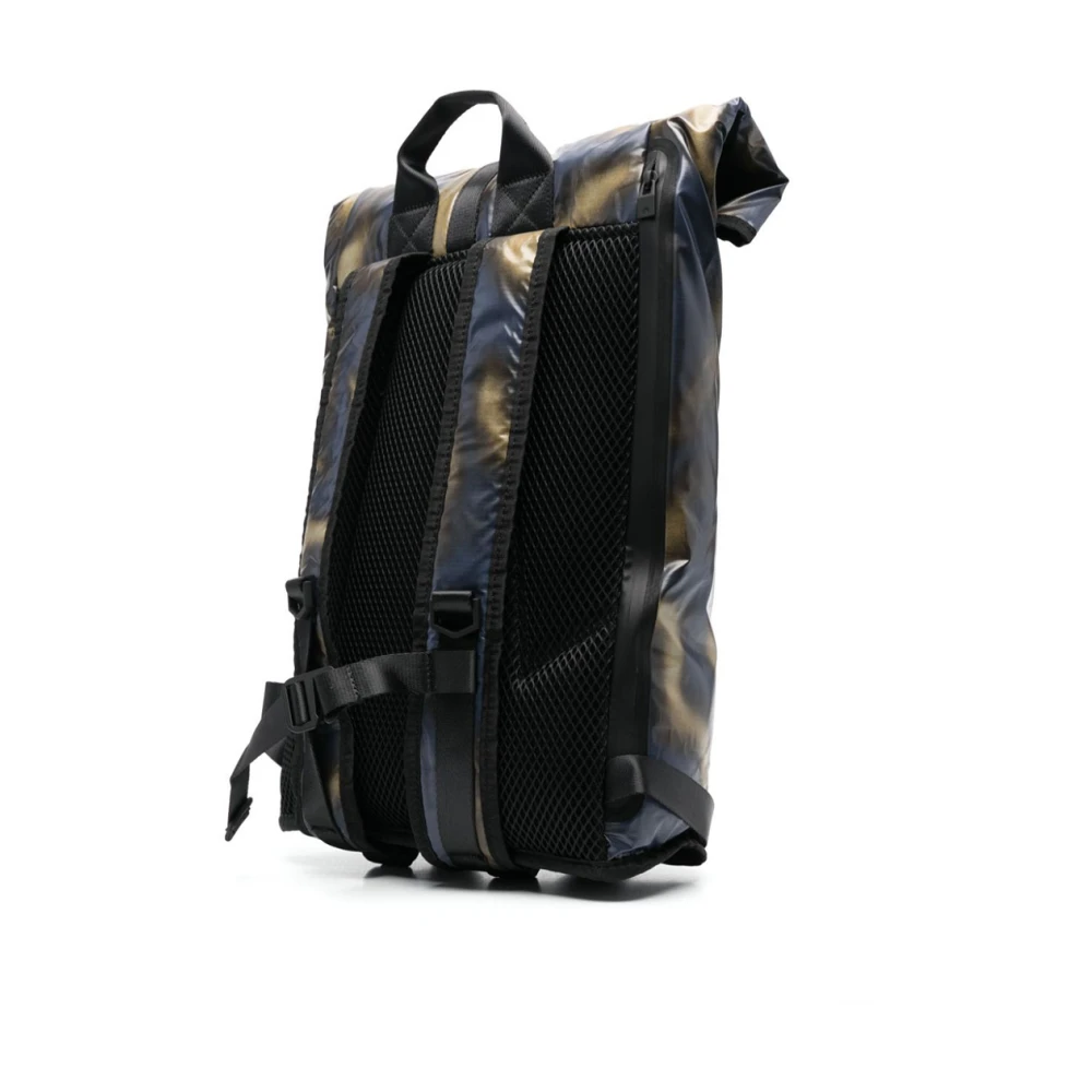 Rains Zwarte Waterdichte Rolltop Rugzak Multicolor Unisex