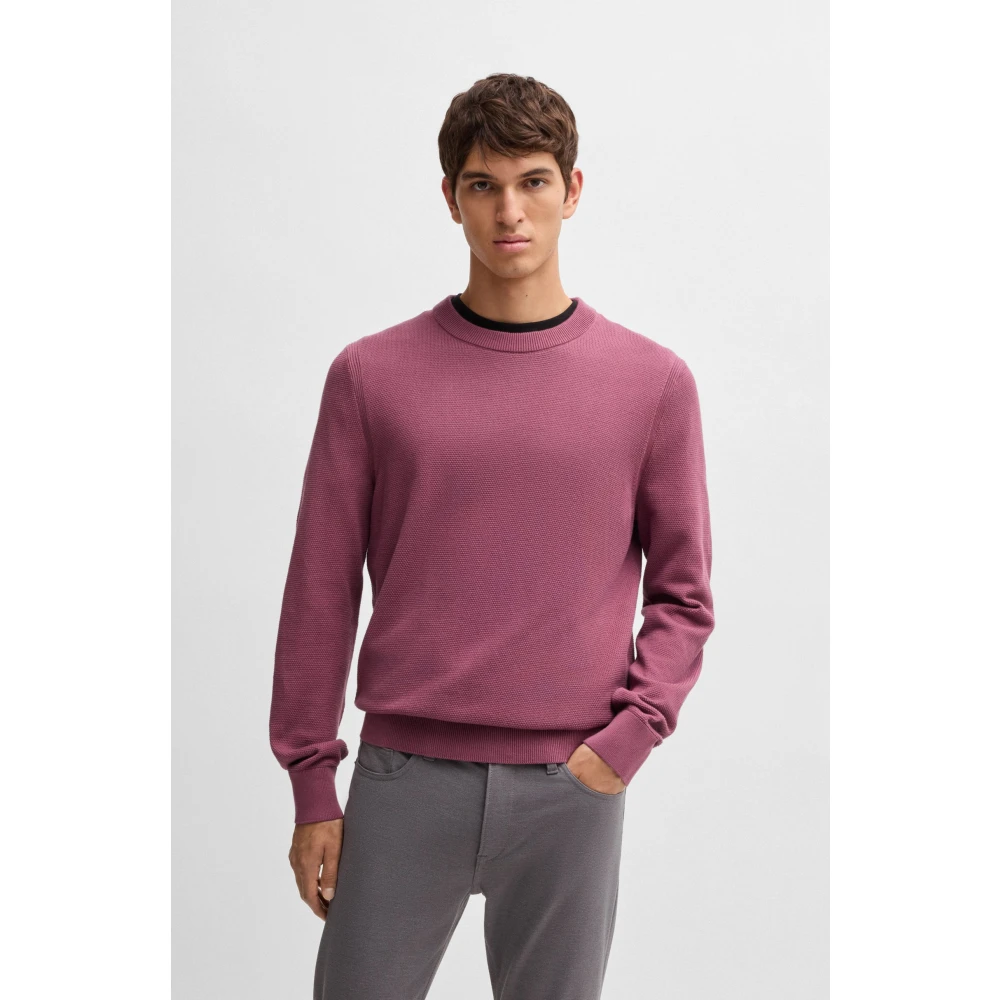Hugo Boss Stijlvolle pull voor mannen Purple Heren