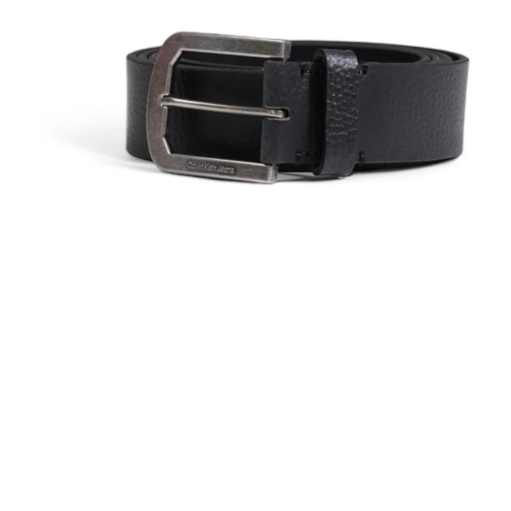 Calvin Klein Klassieke Leren Riem Herfst Winter Collectie Black Heren
