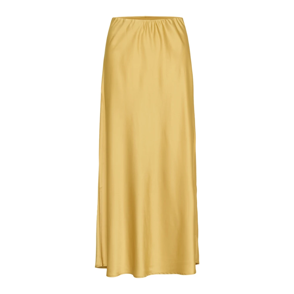 Saint Tropez Beige Elegant Maxi Skirt Fall Leaf - Female - Midi Skirts - Xs - Skirts