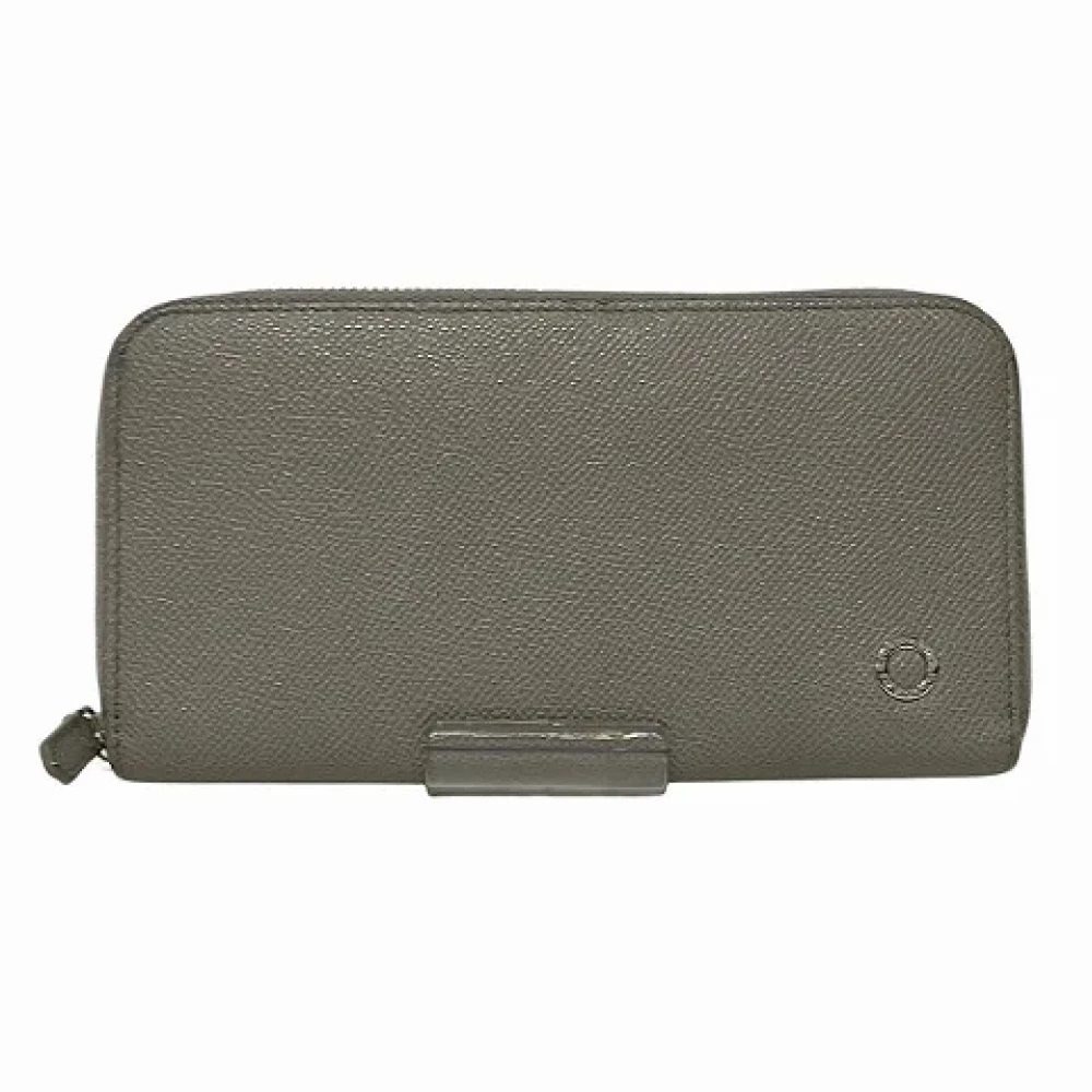 Bvlgari Vintage Pre-owned Leather wallets Gray Dames