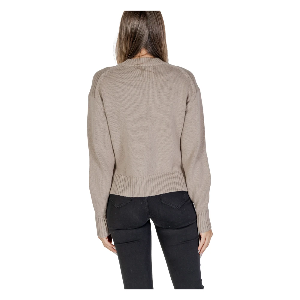 Calvin Klein Jeans Beige Trui Lange Mouwen Herfst Winter Beige Dames