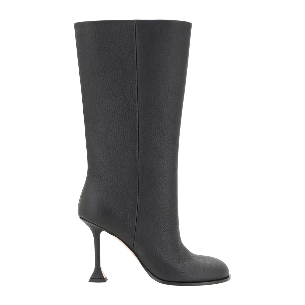 Amina Muaddi Vrouw Zwart Schoenen Dames, 39 Eu, Leer, Liya Boots