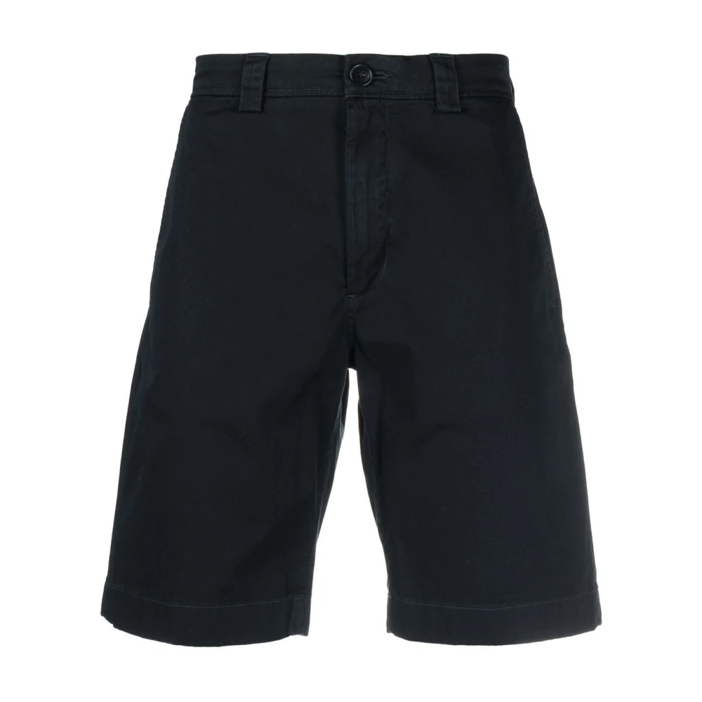 Woolrich Blue Melton Short Chino Trousers - Male - Casual Shorts - W30 - Shorts