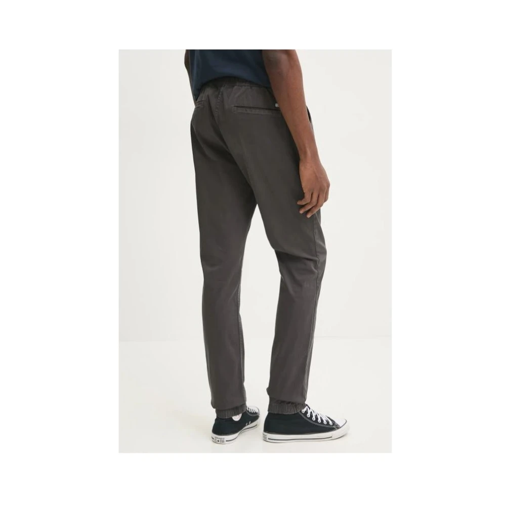 Tommy Jeans Stretch Katoenen Casual Broek Rechte Pasvorm Gray Heren