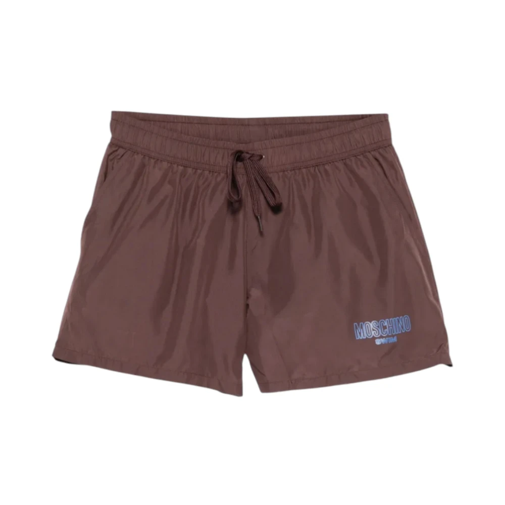 Moschino Men's Brown Beachwear, Xl, Swim Shorts