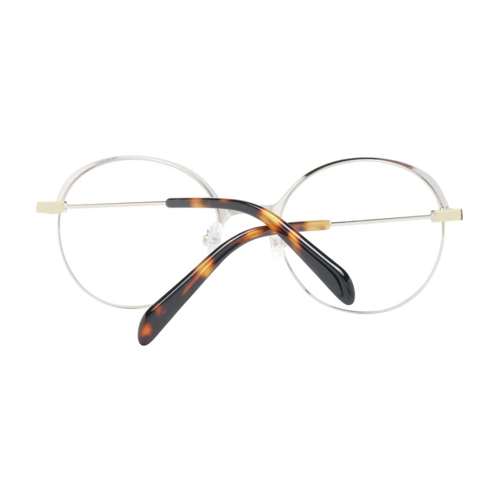EMILIO PUCCI Gouden Ronde Optische Montuur met Merkhoes Yellow Dames
