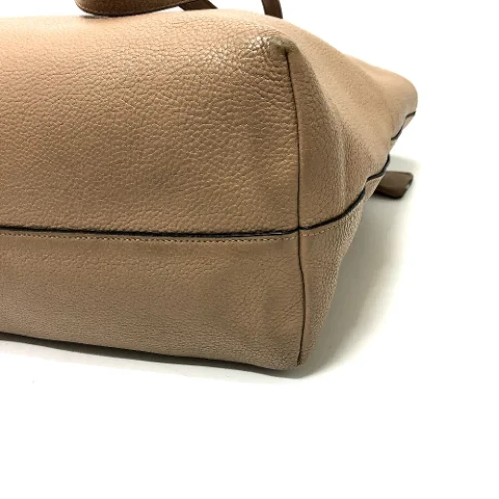 Prada Vintage Pre-owned Leather prada-bags Beige Dames