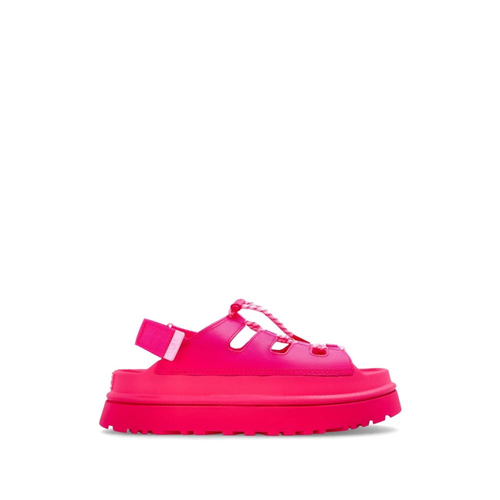 Ugg Women's Red Goldenglow Toggle - Flat Sandals - 3 Uk - Shoes