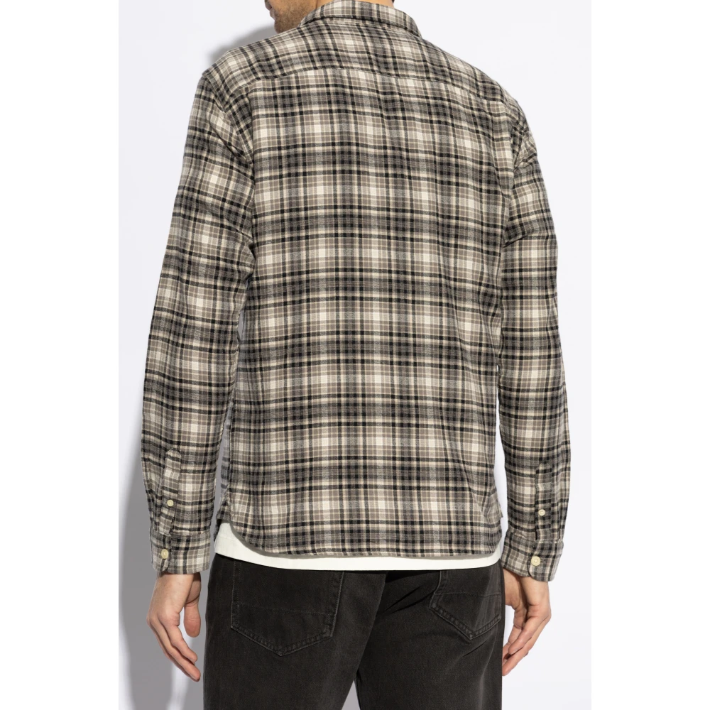 AllSaints Gratton Shirt Gray Heren
