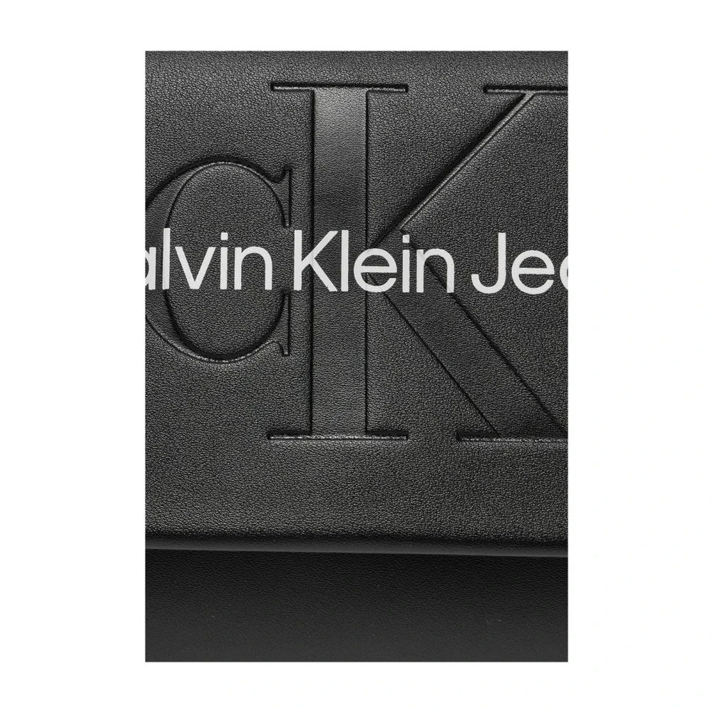 Calvin Klein Jeans Moderne Synthetisch Leren Handtas Black Dames
