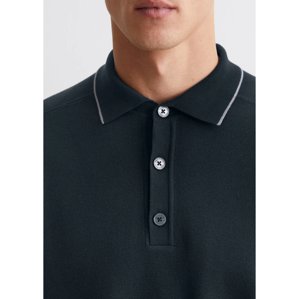 Marc O'Polo Reguliere polo-stijl trui Blue Heren