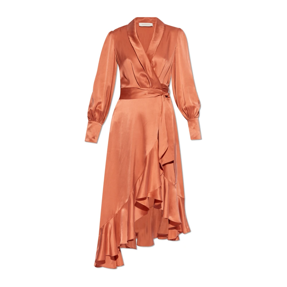 Zimmermann Zijden jurk Orange Dames