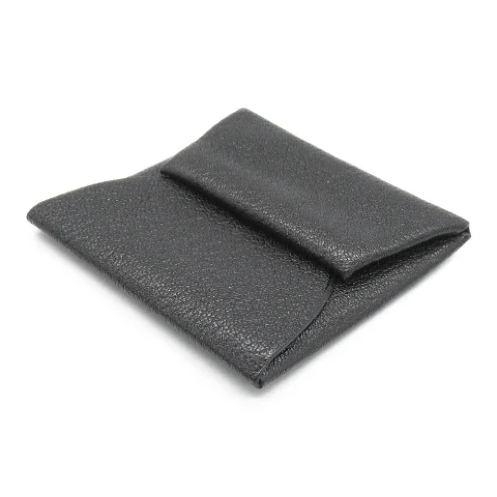 Hermès Vintage Pre-owned Leather wallets Black Dames