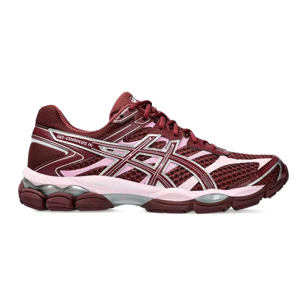Asics Rode Mesh Sneakers met Gel Demping Heren Schoenen Rood