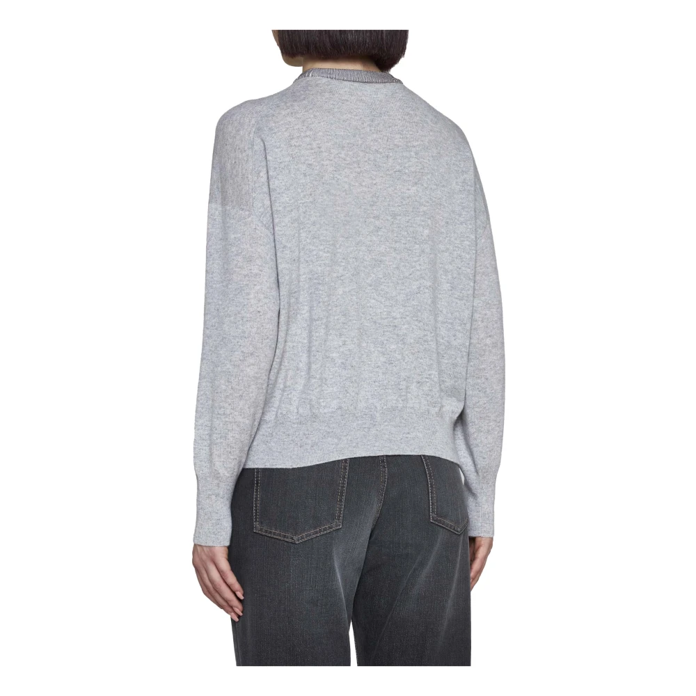 BRUNELLO CUCINELLI Luxe Truien voor Mannen en Vrouwen Gray Dames