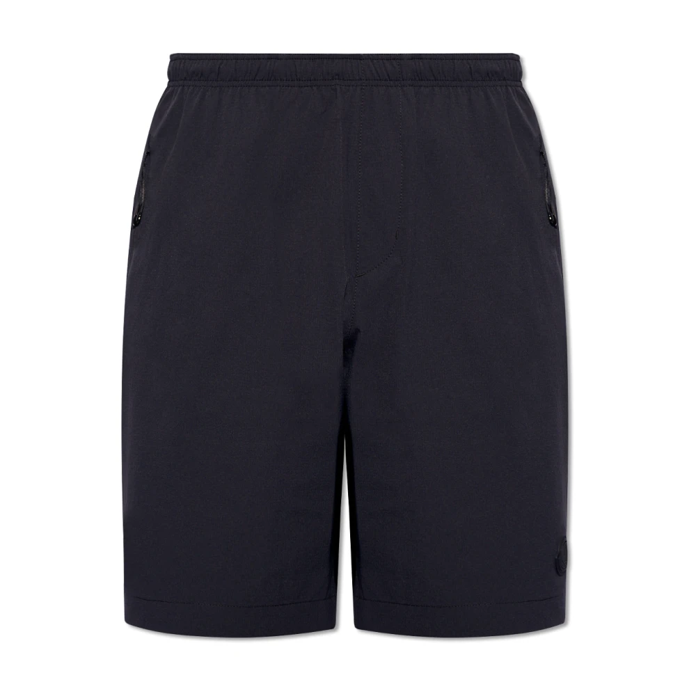Moncler Shorts met logo Black Heren