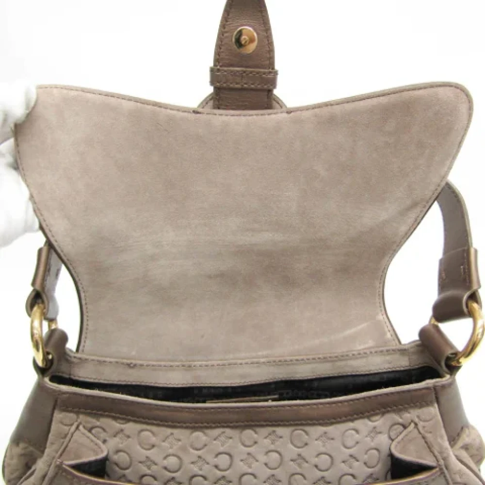 Celine Vintage Pre-owned Leather shoulder-bags Beige Dames