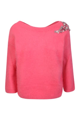 Rosa Stickat Elegant Stil