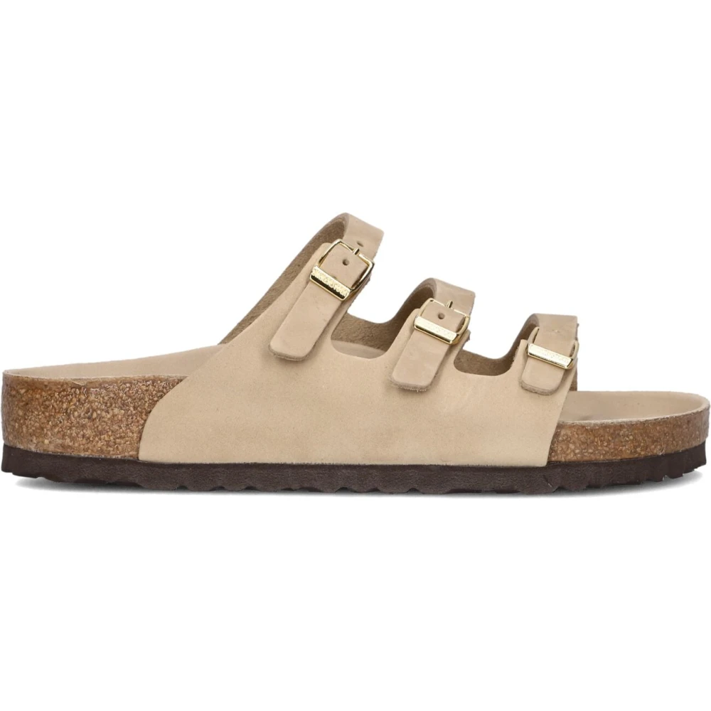 Birkenstock Women's Beige Sliders, 6 Uk, Florida Slippers For Summer