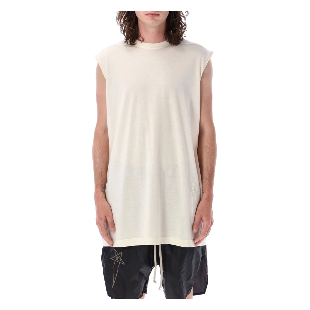 Rick Owens Oversized Sleeveless TarpT T-Shirt Beige Heren