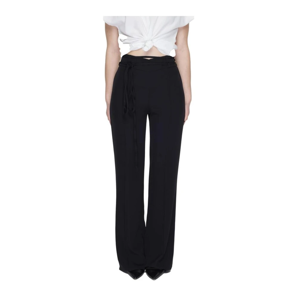 Sandro Ferrone Polyester Bootcut Broeken voor Vrouwen Black Dames