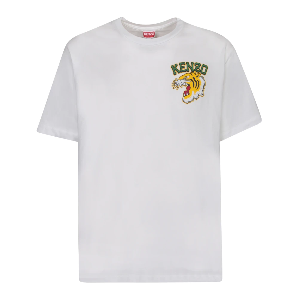 Kenzo Tiger Varsity Jungle Print T-Shirt White Heren