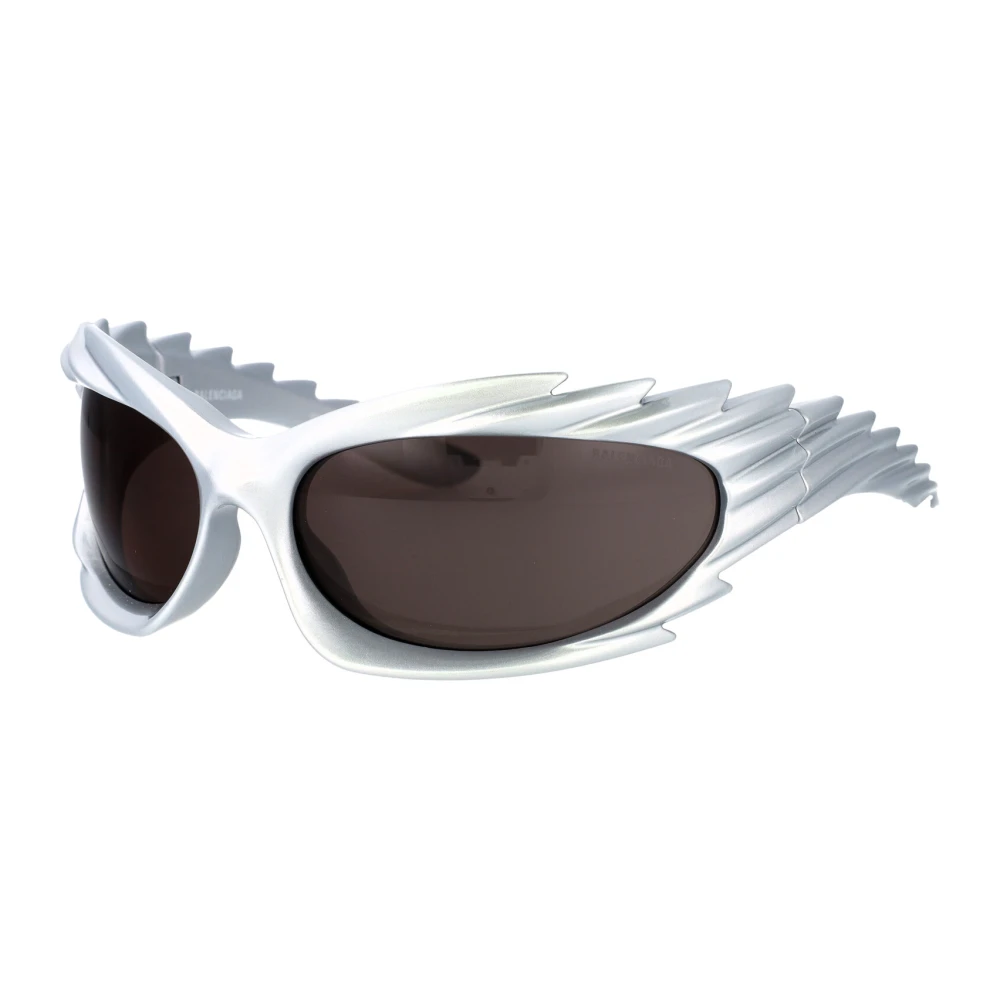 Balenciaga Unisex Gray Spike Rectangle Sunglasses - Sunglasses - One Size - Accessories