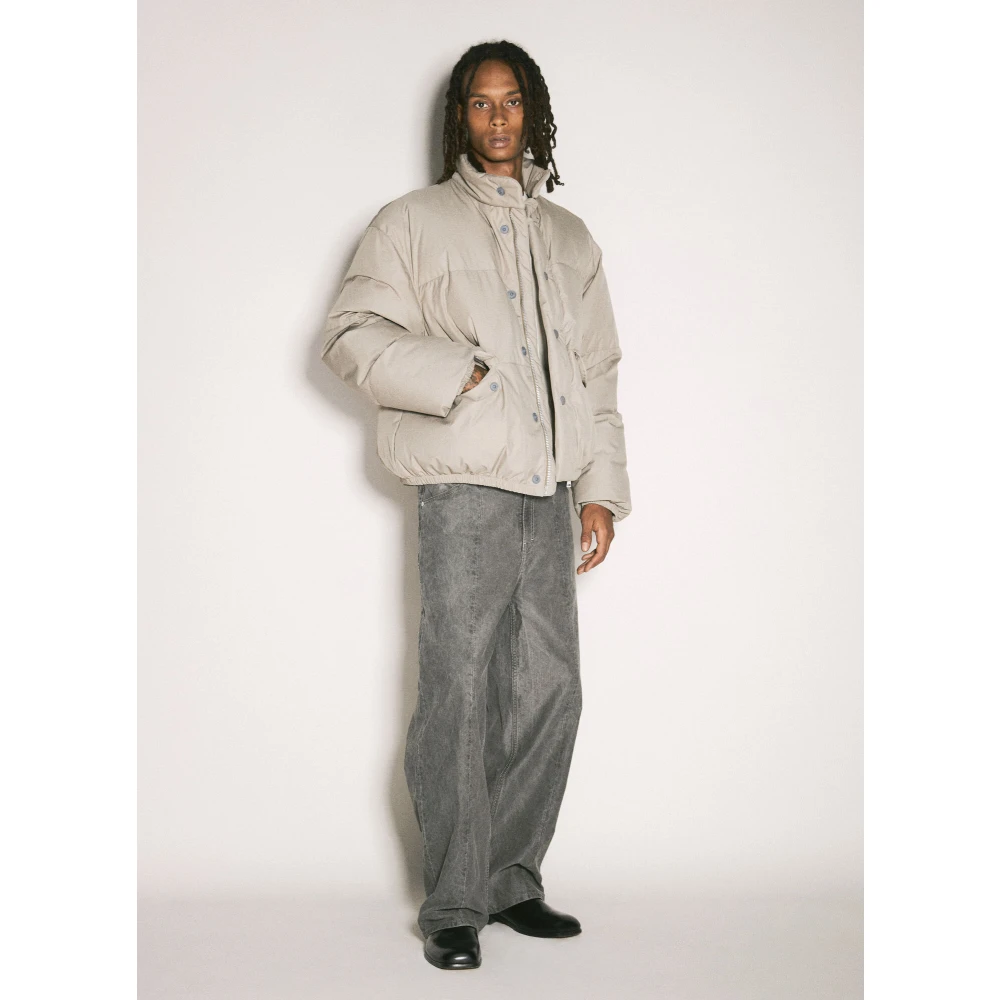 Our Legacy Doubleganger Mel Nylon Puffa Jas Beige Heren